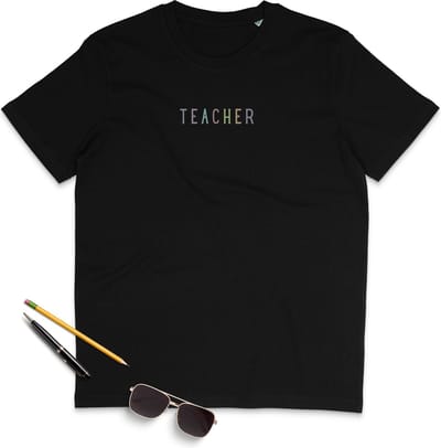Leraar Dames T shirt - Ronde Hals - Korte Mouw - Zwart - Maat S