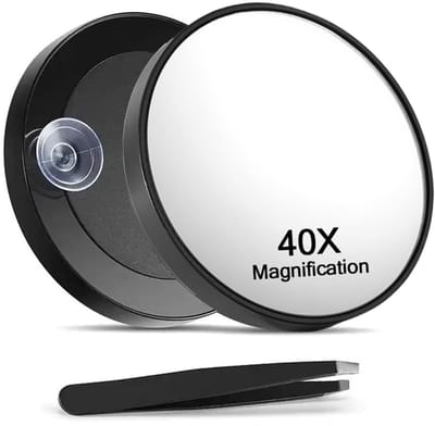 Virtubuy - Vergrotende spiegel - Make-up applicatie - Handig formaat - Precisiespiegel - Voor nauwkeurige wenkbrauw epilatie - 9 cm