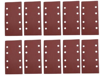 Dailygoods- Schuurpapier 120 korrel - Driehoekig - 90 x 90 x 90 mm - 10 stuks - Aluminiumoxide - Voor slijpen van diverse materialen - Schuurpads