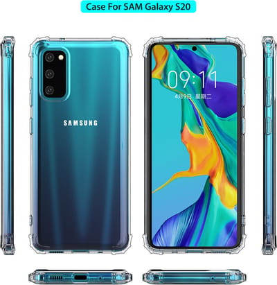 Schokbestendig Back Cover Hoesje - Shockproof Telefoonhoesje - Geschikt voor Samsung Galaxy S20 - Transparant