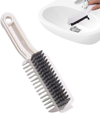 Kleine Voegenborstel - Schoonmaakborstel Kierborstel - Voegen Schoonmaken - Met Afschraper - 208 cm - Wit