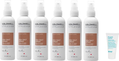 6 x Goldwell - Stylesign Sea Salt Spray - 200 ml + WILLEKEURIG Travel Size