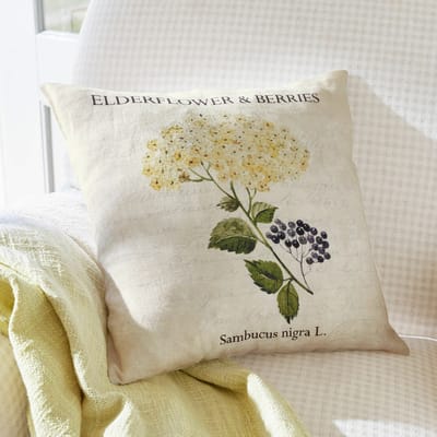 LOBERON Kussenhoes Sambucus wit/geel