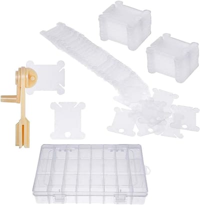 Draad Floss Klossen - Spoelen Organizer - Naaiwerk Organiseren - Inclusief Opbergdoos - 100 Stuks - Wit