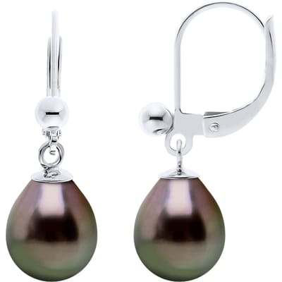 Dangle Oorbellen Tahitian Pearls Peren 8-9 mm 925