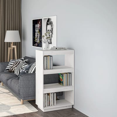 vidaXL - Boekenkast/kamerscherm - 60x35x103 - cm - massief - grenenhout - wit