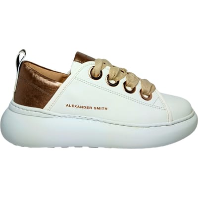 Damesschoenen Alexander Smith Sneakers Queen Woman, White Bronze