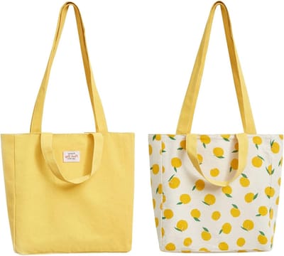 Dubbellaagse katoenen canvas tas met dubbele handvatten, herbruikbare boodschappentas voor winkelen, gereedschap en reizen, 31 x 10 x 31 cm