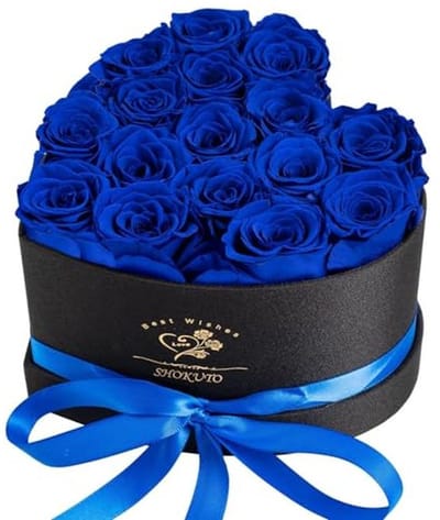 Hartvormige doos met 16 geconserveerde rozen - Perfect cadeau voor Valentijnsdag en Moederdag