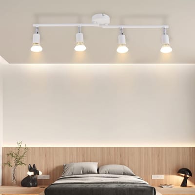 Glitzerlife - Plafondspot Plafondlamp - 4xGU10 Draaibaar - LED 25W - Ø60cm - Modern Wit