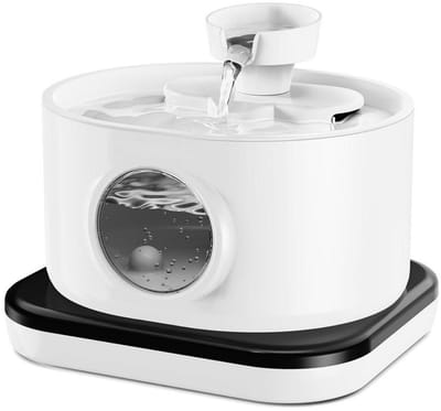 GELLDG Kattenwaterfontein - Draadloze Drinkfontein – Draadloze Pomp en Accu – Fluisterstil <25dB – Sensor – Draadloze Waterfontein voor Kat en Hond - 2,8 L