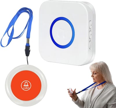 Noodknop Zender - Alarmknop Zorg - Hulp Inroepen - Waterdicht IP65 - 38 Melodieën - Wit