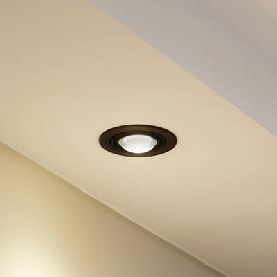 Lindby inbouwlamp Jyla, matzwart, Ø 13 cm, GX53