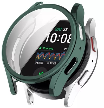Strap-it schokbestendig TPU hoesje geschikt voor Samsung Galaxy Watch 7 – 44mm (groen) – stevige beschermhoes met geïntegreerde screen protector – optimale bescherming voor je smartwatch