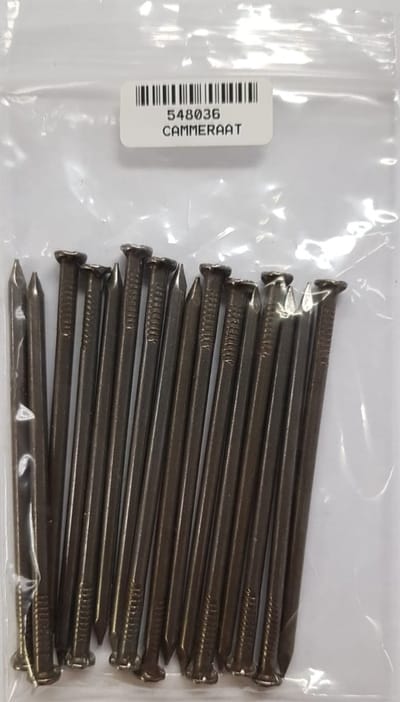 Draadnagel – spijker – platkop – 3,5x80 mm – blank staal – constructie en timmerwerk – 100 gram