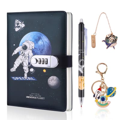 Dailygoods- Dagboek met slot - A5 formaat - 240 pagina's - Leren dagboek - Navulbaar - Inclusief pen/sleutelhanger/bladwijzerhouder - Notitieboek