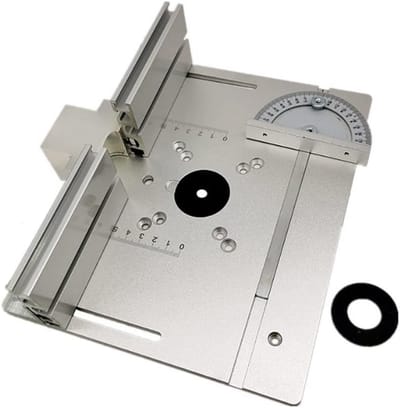 Inlegplaten Freestafel - Houtbewerking Hulpmiddel - Precisie Werk - Aluminium Legering - 3 Stuks - Zilver
