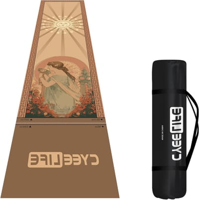 Dartmat - Vloerbeschermer Darts - Vloer Beschermen - Antislip Rubber Onderkant - 297 x 66 cm - Bruin
