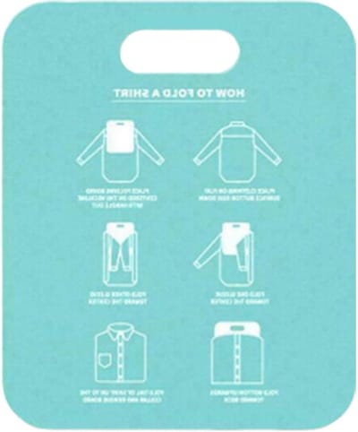 Kleding vouwhulp - Vouwplank kleding - Kleding organiseren - Snel en efficiënt - 30 cm breed - Licht cyaan