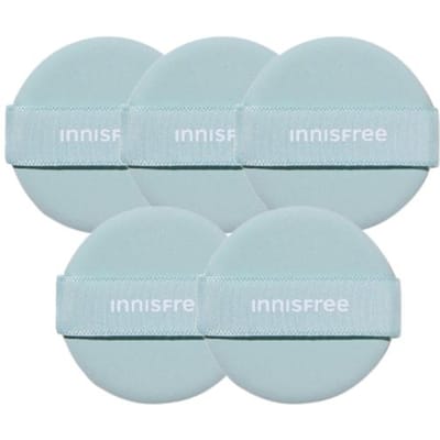 Innisfree Poederdons 5 stuks | Ingebouwde Vervangingsdons voor Compactpoeder & Cushion | Zachte Make-up Applicator 5ea