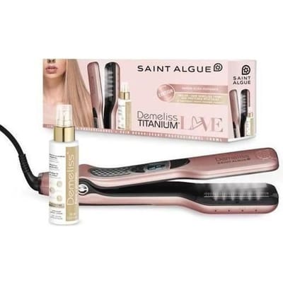 SAINT ALGUE Coffret Lisseur vapeur Demeliss TITANIUM Love Edition Couleur GOLD ROSE + Soin nourrissant 100ml Kera-PROTEIN