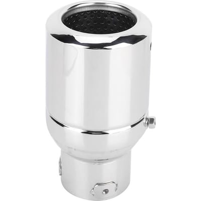 Embout de silencieux d'échappement réglable universel 64 mm Tube arrière de silencieux Gorge arrière Modification de voiture white