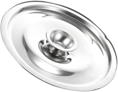Pannendeksel Universeel - Metalen Deksel - Koken in Huis - Roestvrij Staal - 16 cm - Zilver