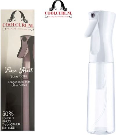 CoolCurl™ kappersspuit 300ml Wit transparen , Mist spray bottle,waterspuit verstuiver,haarspuit voor krullen