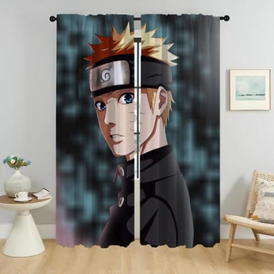 Rideaux occultants pour appareil photo Narutoes Rideaux de chambre élégants 2 pièces Décoration d'Halloween Nuances Rideau de salon Cloison W50xH70cmx2pcs-CL