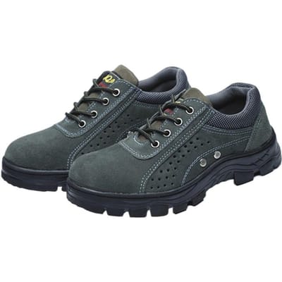 Werkschoenen Anti-perforatie en Ademend Binnenkant Legergroen Beschermschoenen, Grote Maten Antislip en Slijtvaste Werkschoenen 46