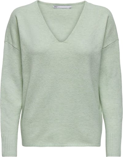 Only Trui Onlrica Life L/s V-neck Pullo Knt N 15224360 Subtle Green Dames Maat - S