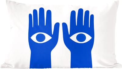 Sierkussens - Kussentjes Woonkamer - 60x40 cm - Handen - Twee - Ogen - Blauw