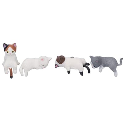 4 STUKS Schattige Auto Interieur Decor Hars Mini Schattige Auto Grappige Automotive Interieur Decoratie voor Feest white
