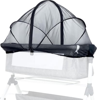 Zijde Mosquito Net voor Babybedje - Opvouwbaar Insectennet voor Reisbedje met 2-Weg Rits - Bescherming tegen Muggen en Insecten 55 x 100 cm