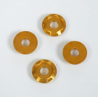 Rondelle spacer aluminium DRC T01 anodisé or pour moto cross enduro tuning racing