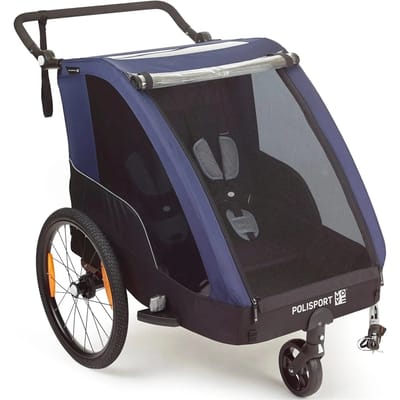 Polisport Kids Trailer Voor Fietsen En Wandelen Grey / Blue