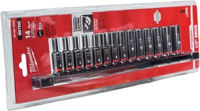 Metrische Doppenset - Doppen Set - Moeren Draaien - 6-punts Diep - 14 Stuks - Chroom