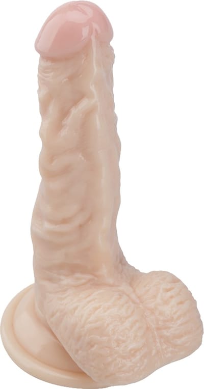 Deep Desire - Rechte PVC Dildo - 15 cm - Lichte Huidskleur