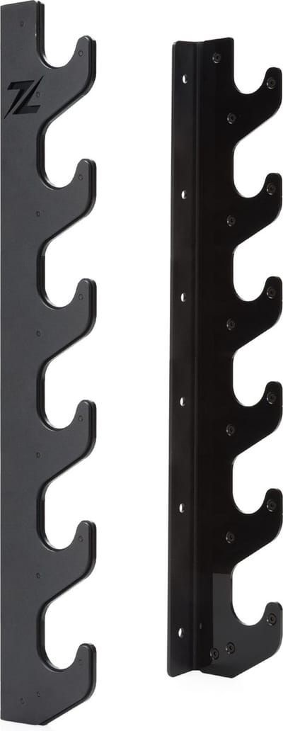 ZEUZ Horizontale Halterstang Opbergsysteem Holder – Barbell Wand Houder - Geschikt voor 6 Stangen - Zwart