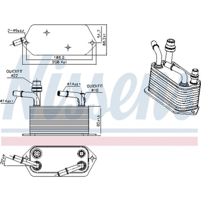 Olie radiator, automatische versnellingsbak NISSENS 91283