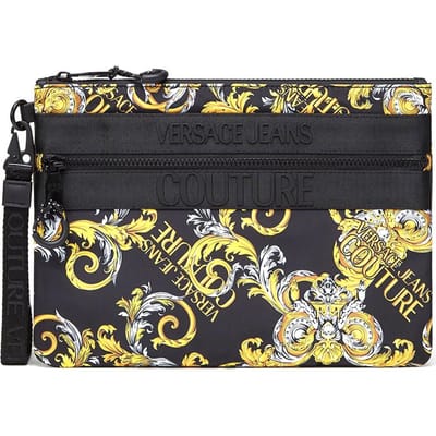 Versace Jeans Couture Barok Print Rits Clutch Dames clutch Zwart E3YZAP61-71594-M27 Basic Set (Bag+Dust Bag) beige