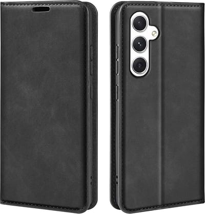 MobyDefend Hoesje - Geschikt voor Samsung Galaxy S24 - Luxe Wallet Bookcase (Magnetische Sluiting) - Zwart