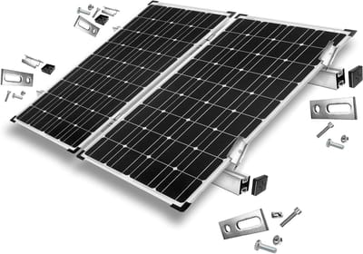 Bevestigingsset Zonnepanelen - Dakmontage Set - Schuine Dak Montage - Roestvrij Staal Aluminium - 2 Panel - Grijs