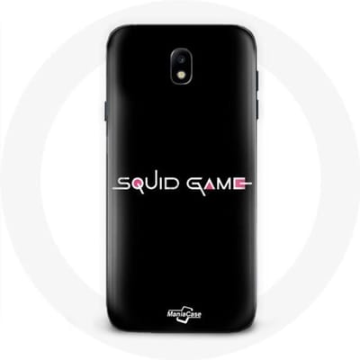 Samsung Galaxy J3 2017 hoesje Inktvis Game-logo Zwarte achtergrond zwart