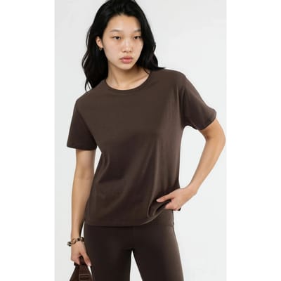 Effen Crew Neck Katoenen T-Shirt