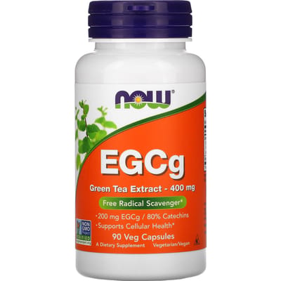 Now Foods EGCg Green Tea Extract 400mg (90 vcaps) Unflavoured - Dieet & Gewichtsbeheersing - Groene thee