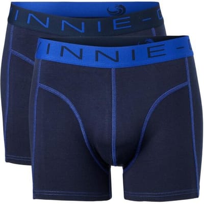 Vinnie-G Boxershorts 2-pack Navy/Royal Blue - Maat S - Heren Onderbroeken Donkerblauw - Geen irritante Labels - Katoen heren ondergoed