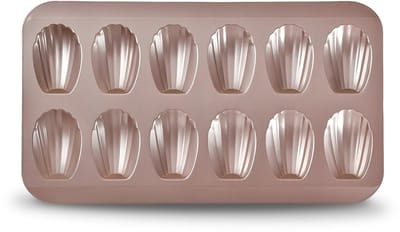 Dailygoods- Madeleine Bakvorm Antikleef - 12 Gaten - Koolstofstaal - Duurzaam - Hoge Temperatuurbestendigheid - 40x23 cm - Cakepan