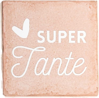 Lottea Tegeltje met tekst ´Super tante´ - tegeltje, tegeltjes met tekst, tegeltjes met spreuken, tante cadeau