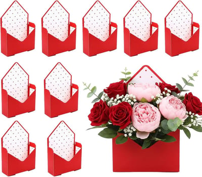 Bloemen Enveloppen - Verpakkingsmateriaal Cadeau - Bloemist Verpakking - Waterdicht Opvouwbaar Karton - 10 Stuks